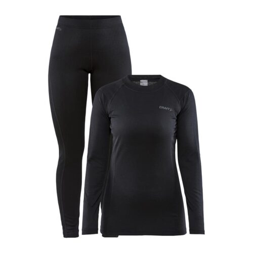 CRAFT ŽENSKI SET CORE WARM BASELAYER BLACK - AKTIVNO PERILO