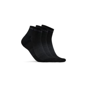 CRAFT NOGAVICE CORE DRY MID SOCKS 3-PACK BLACK