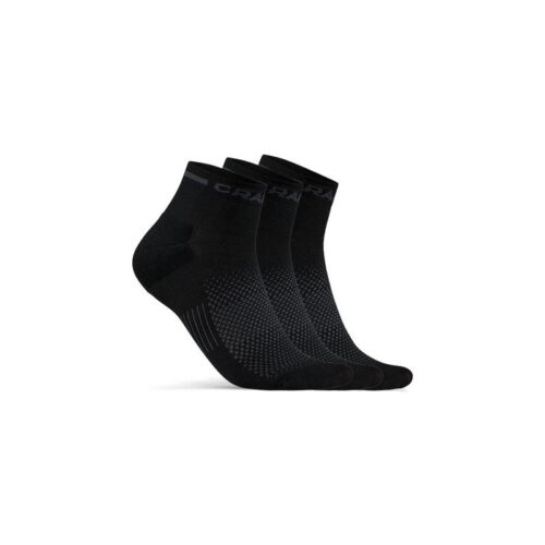 CRAFT NOGAVICE CORE DRY MID SOCKS 3-PACK BLACK