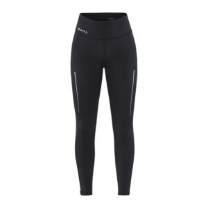 craft ženske tekaške dolge pajkice z zadrgo adv essence run tights black