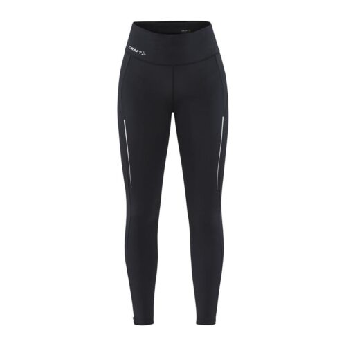 craft ženske tekaške dolge pajkice z zadrgo adv essence run tights black