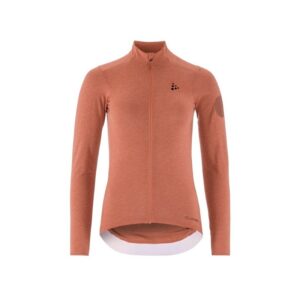 CRAFT ŽENSKA KOLESARSKA 20% MERINO VOLNENA MAJICA Z DOLGIMI ROKAVI CORE BIKE ESSENCE WOOL JERSEY ROSY