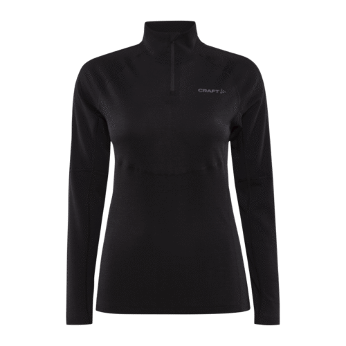 CRAFT ŽENSKA VOLNENA 42% MERINO MAJICA PULI ADV WOOL MERINO HZ BLACK - AKTIVNO PERILO