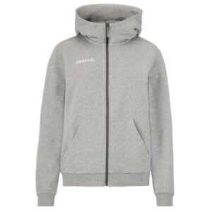 CRAFT ŽENSKA BOMBAŽNA JOPICA Z ZADRGO COMMUNITY 2.0. LOGO FZ HOODIE GREY MELANGE