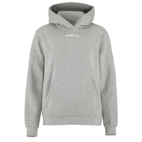 CRAFT ŽENSKI BOMBAŽEN PULOVER COMMUNITY 2.0. LOGO HOODIE GREY MELANGE