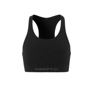 CRAFT 35% VOLNEN BREZŠIVNI ŽENSKI ŠPORTNI MODRČEK WOOL SEAMLESS BLACK