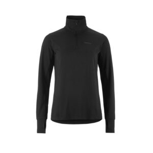 CRAFT ŽENSKI PULI Z DOLGIMI ROKAVI FLOW HZ LS BLACK MELANGE