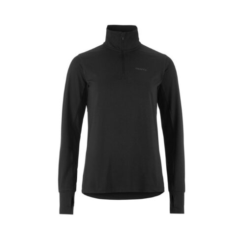 CRAFT ŽENSKI PULI Z DOLGIMI ROKAVI FLOW HZ LS BLACK MELANGE