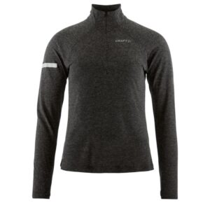 CRAFT ŽENSKA 20% MERINO VOLNENA PULI MAJICA Z DOLGIMI ROKAVI ADV SUBZ WOOL TEE BLACK MELANGE